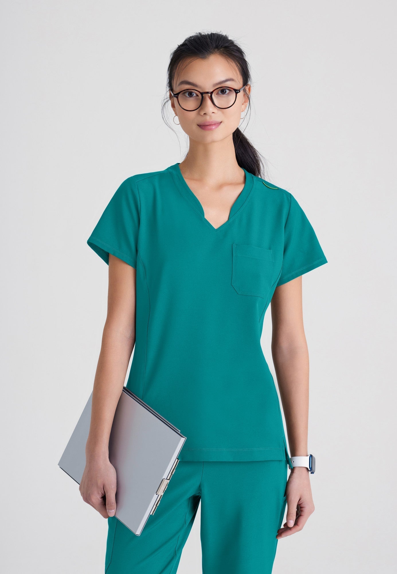 Sway Tuck-In Top - Teal - Jen's Scrubs