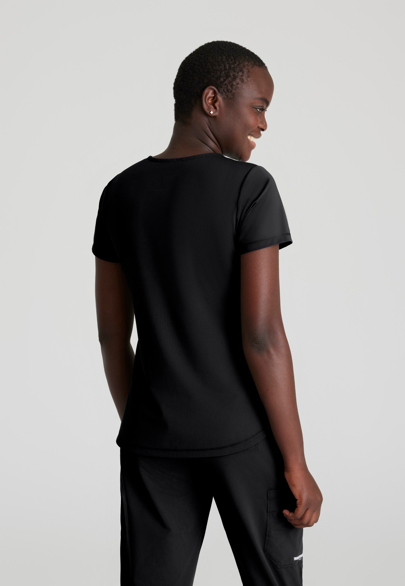 Serene Knit Top - Black - Jen's Scrubs