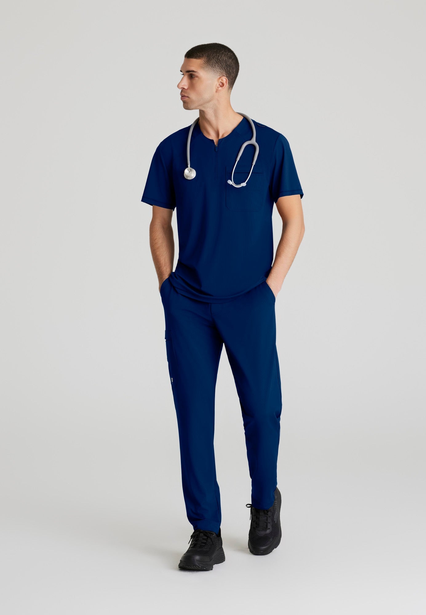 Flex Knit Top - Navy - Jen's Scrubs