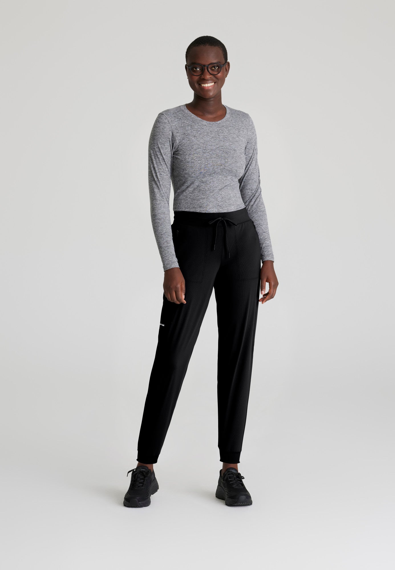 Pace Knit Jogger - Black - Jen's Scrubs