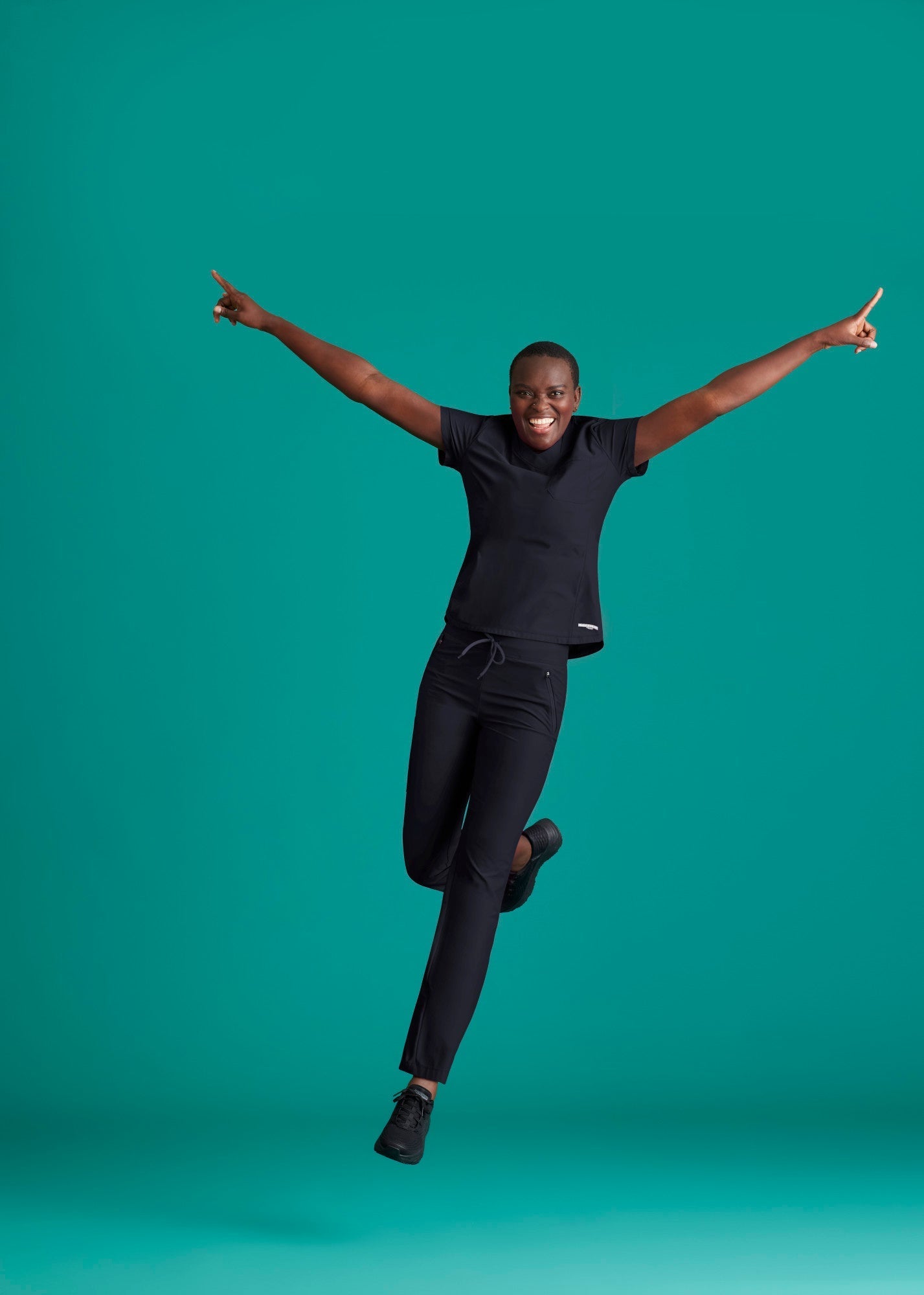 Glide Knit Flare Pant - Black - Jen's Scrubs