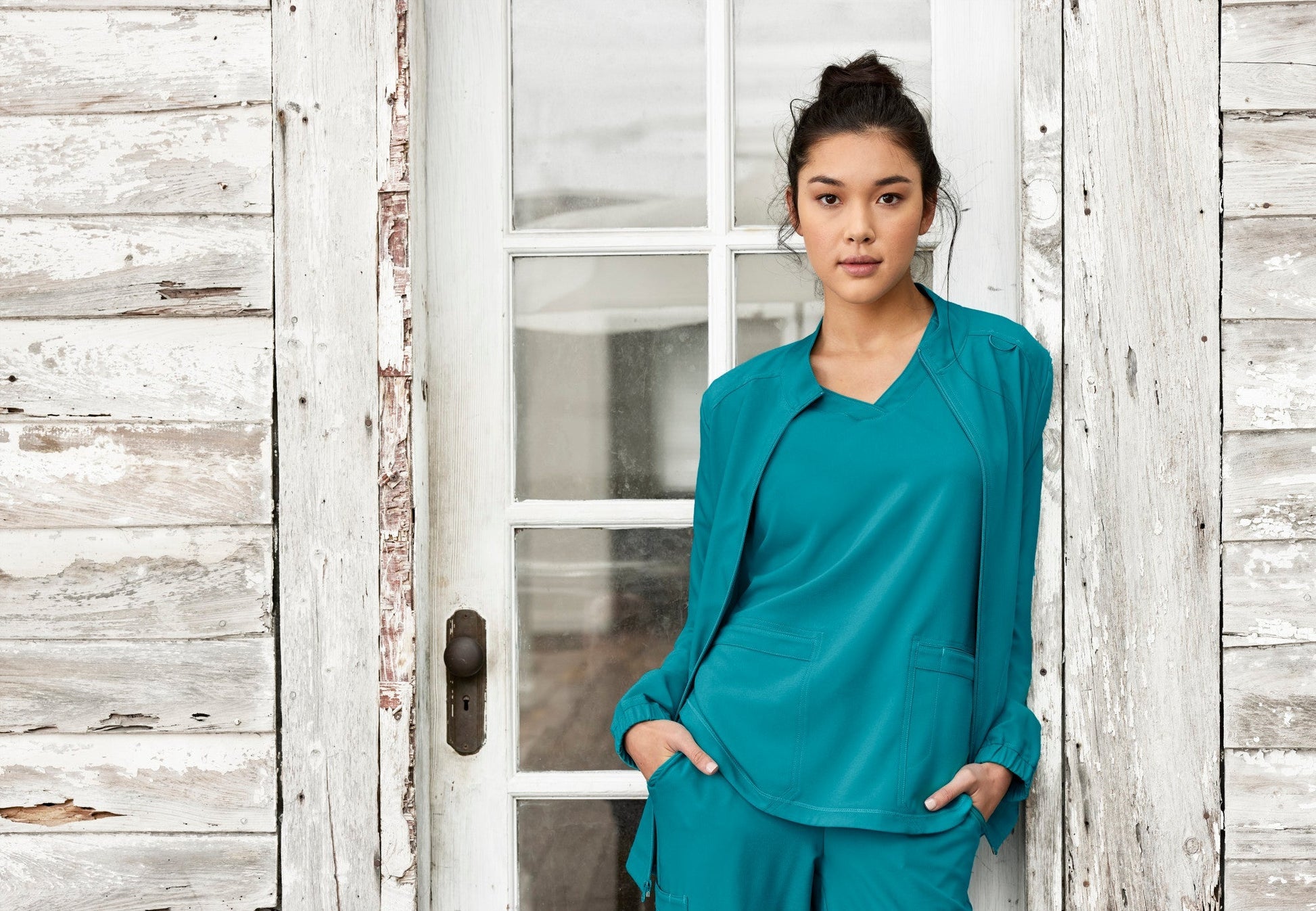 Rhythm Top - Hunter Green - Jen's Scrubs