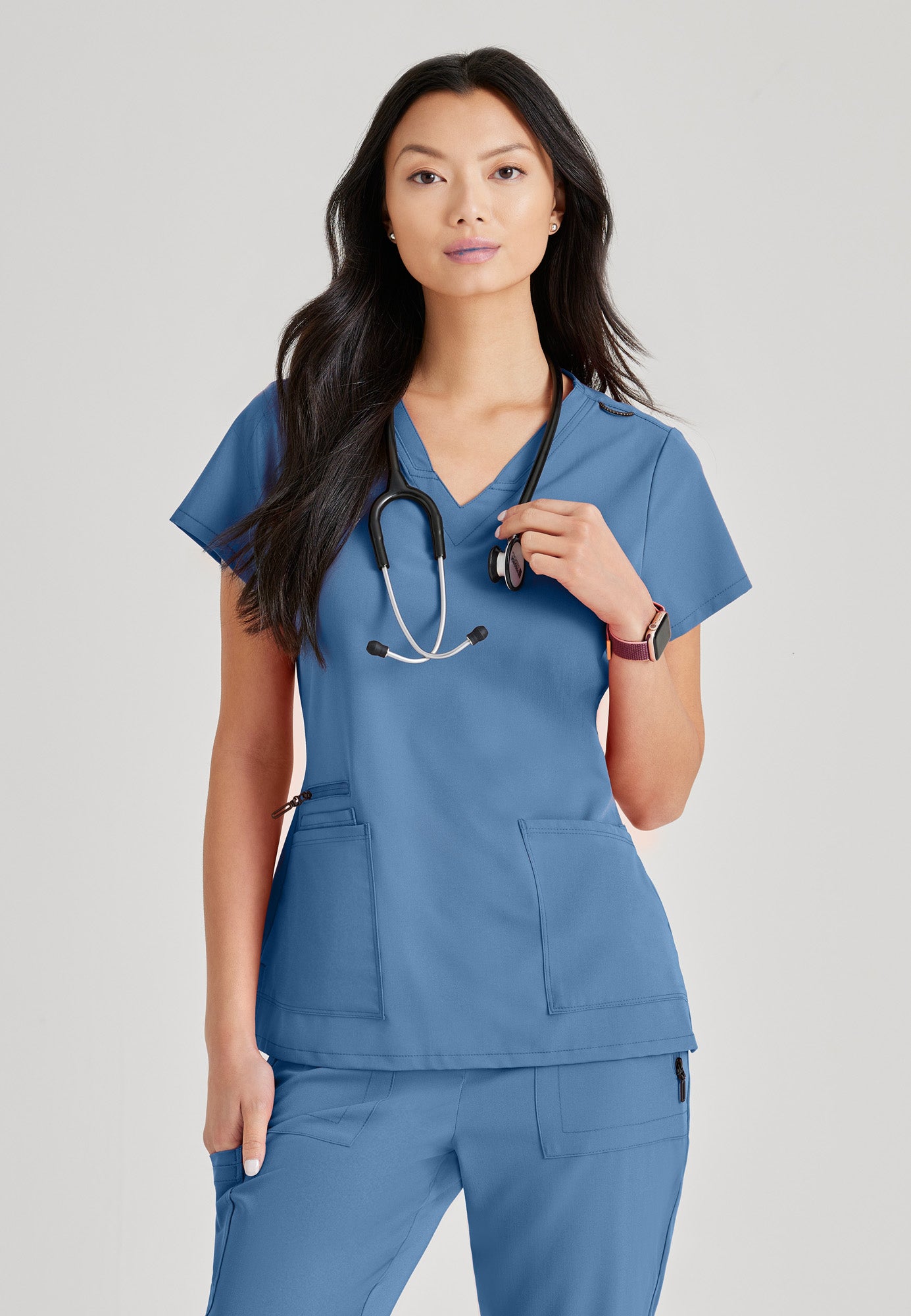 Purpose Top - Ciel Blue - Jen's Scrubs