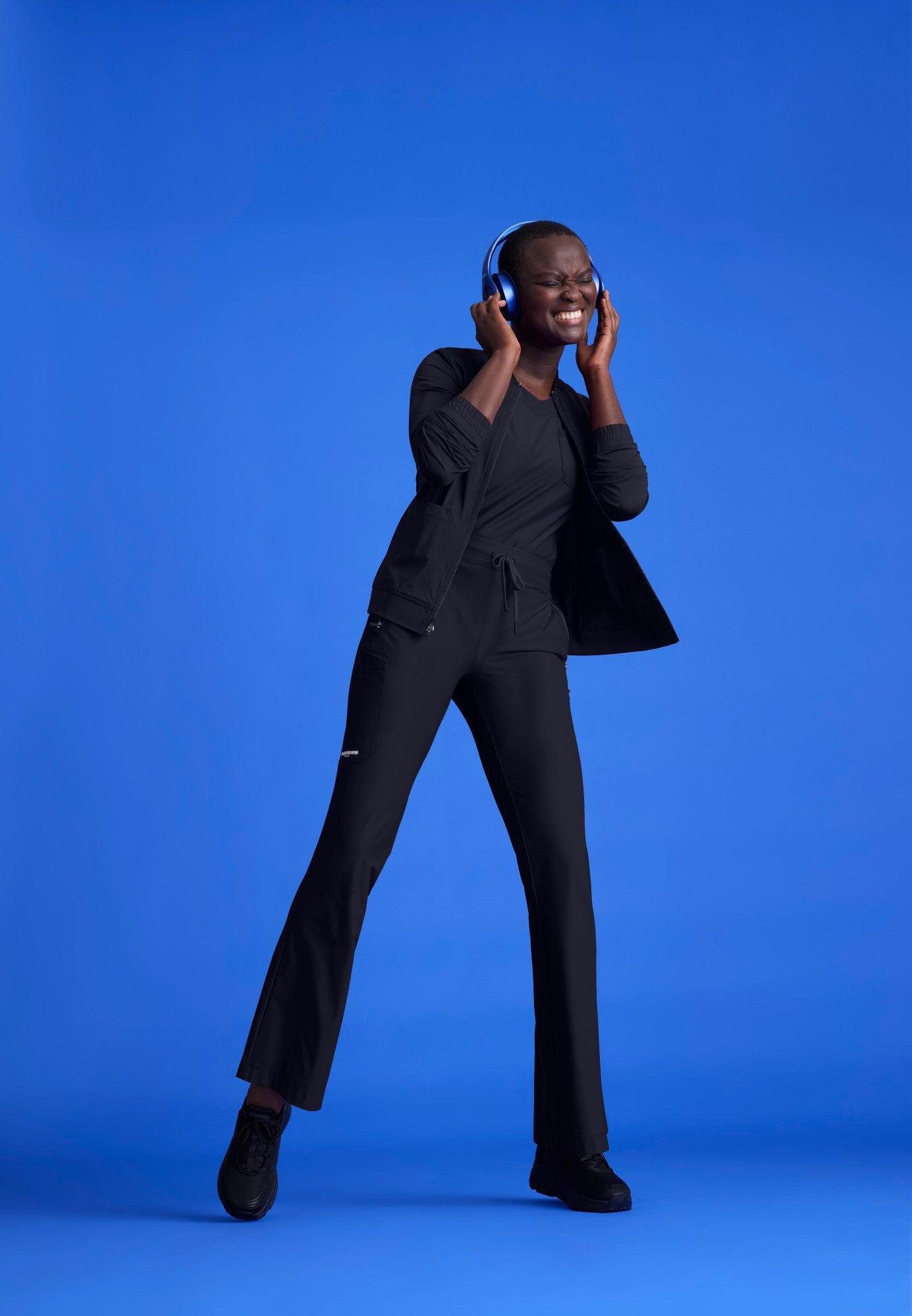 Glide Knit Flare Pant - Navy - Jen's Scrubs