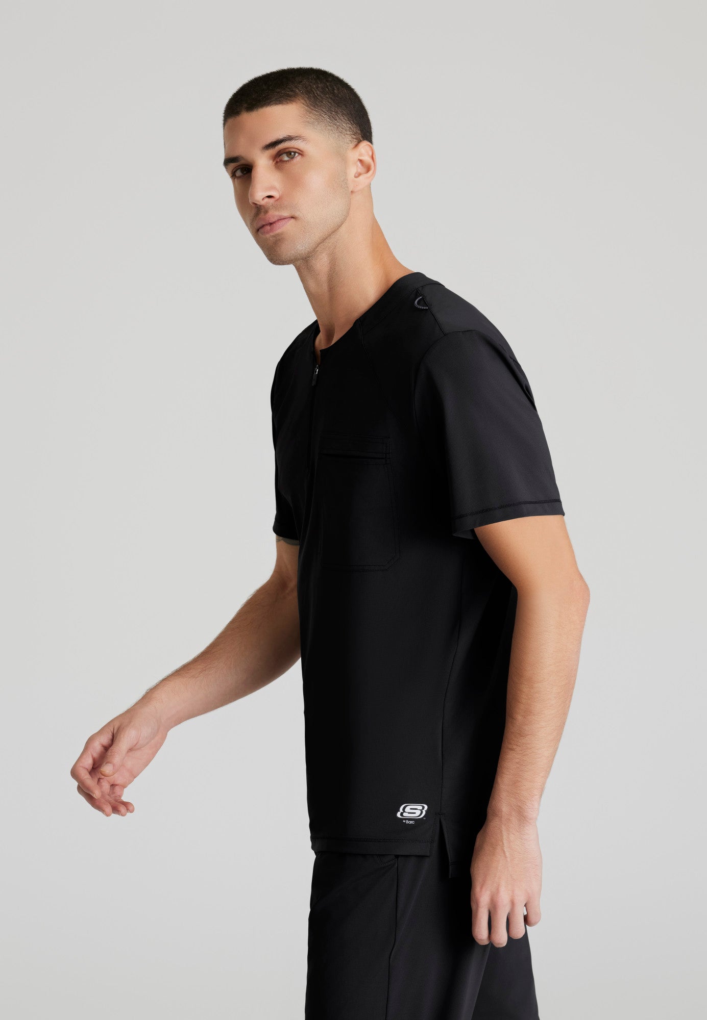 Flex Knit Top - Black - Jen's Scrubs