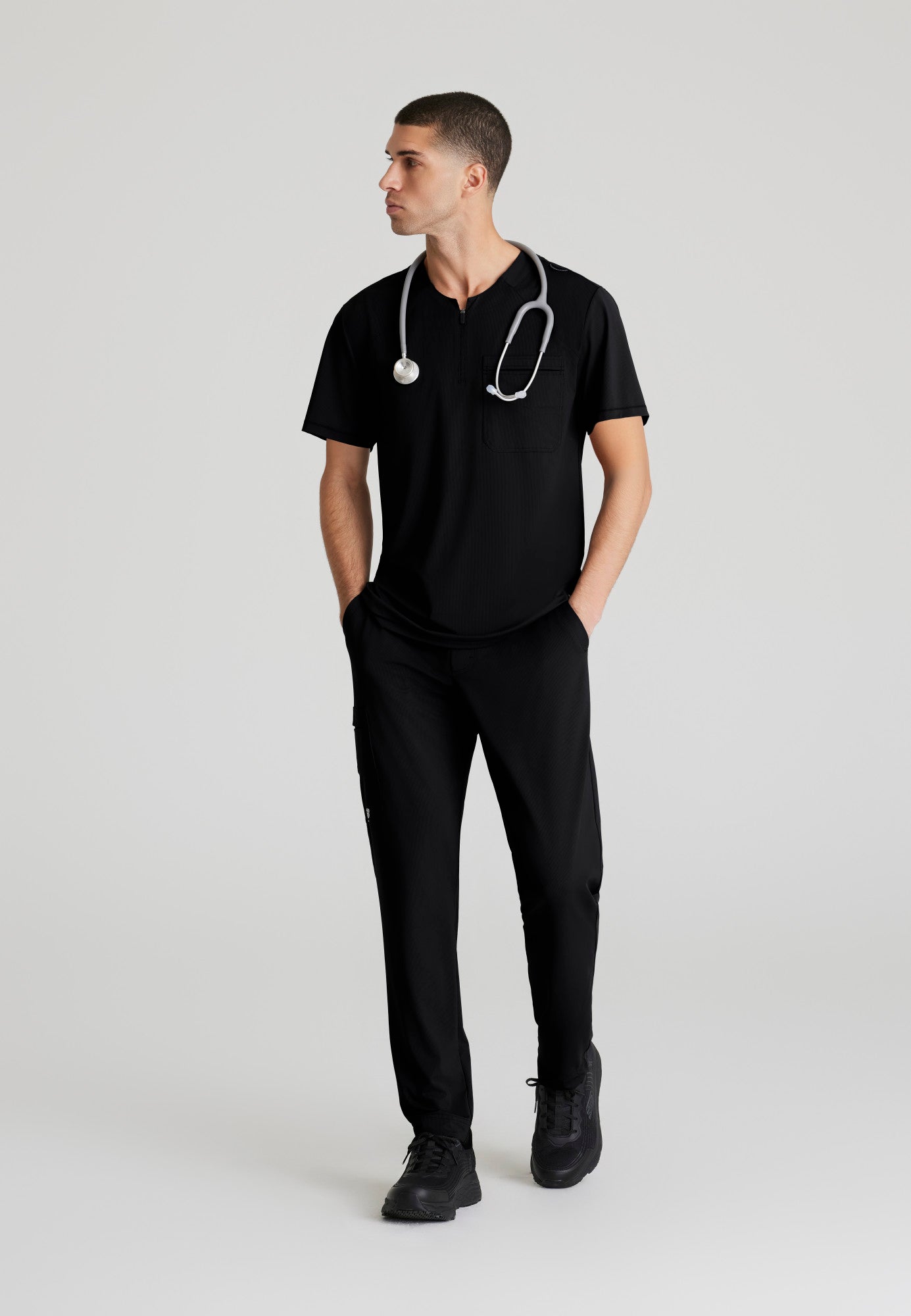 Flex Knit Top - Black - Jen's Scrubs