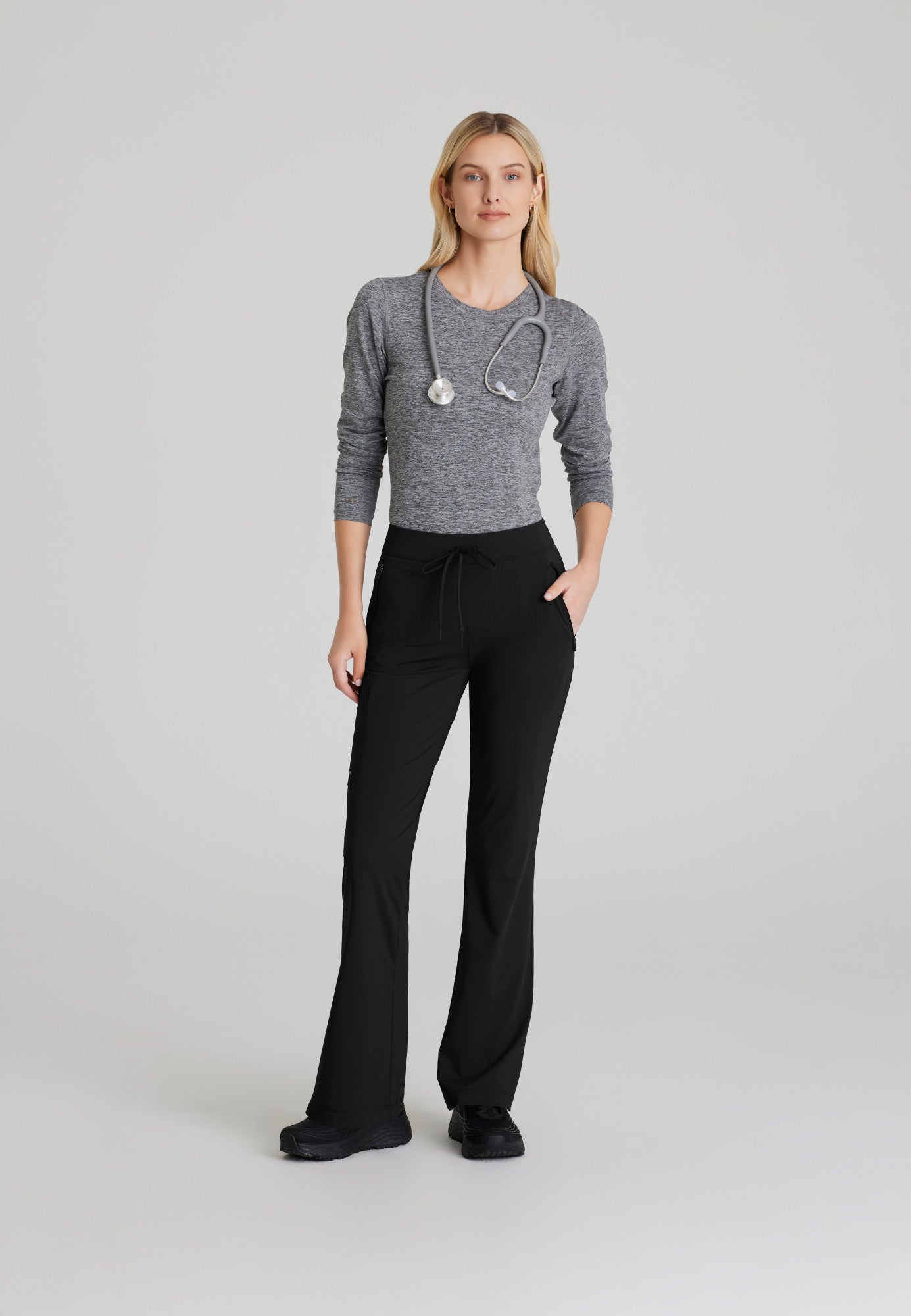 Glide Knit Flare Pant - Black - Jen's Scrubs