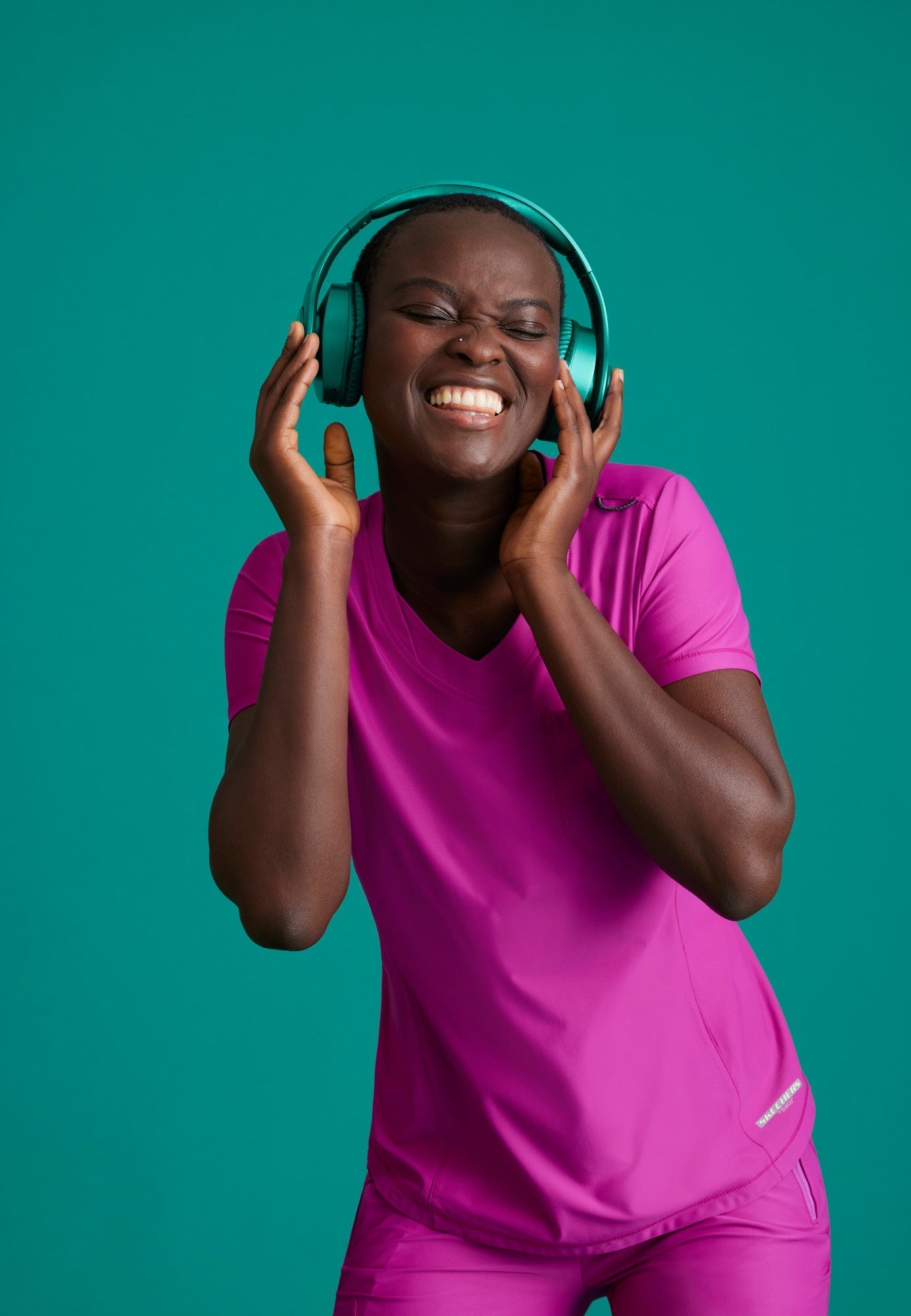 Flow Knit Top - Deep Magenta - Jen's Scrubs