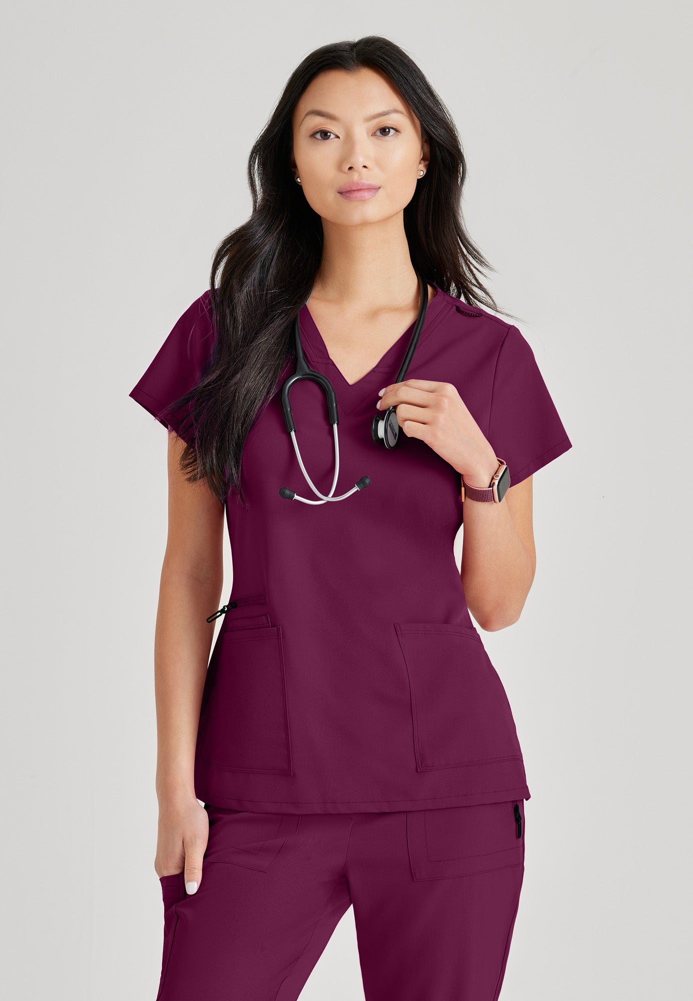 Purpose Top - Wine - Jen's Scrubs
