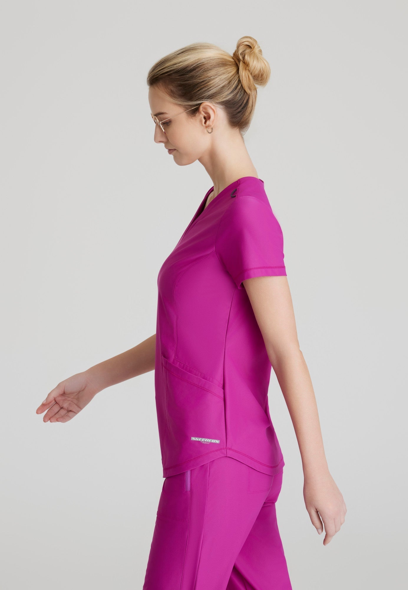 Serene Knit Top - Deep Magenta - Jen's Scrubs