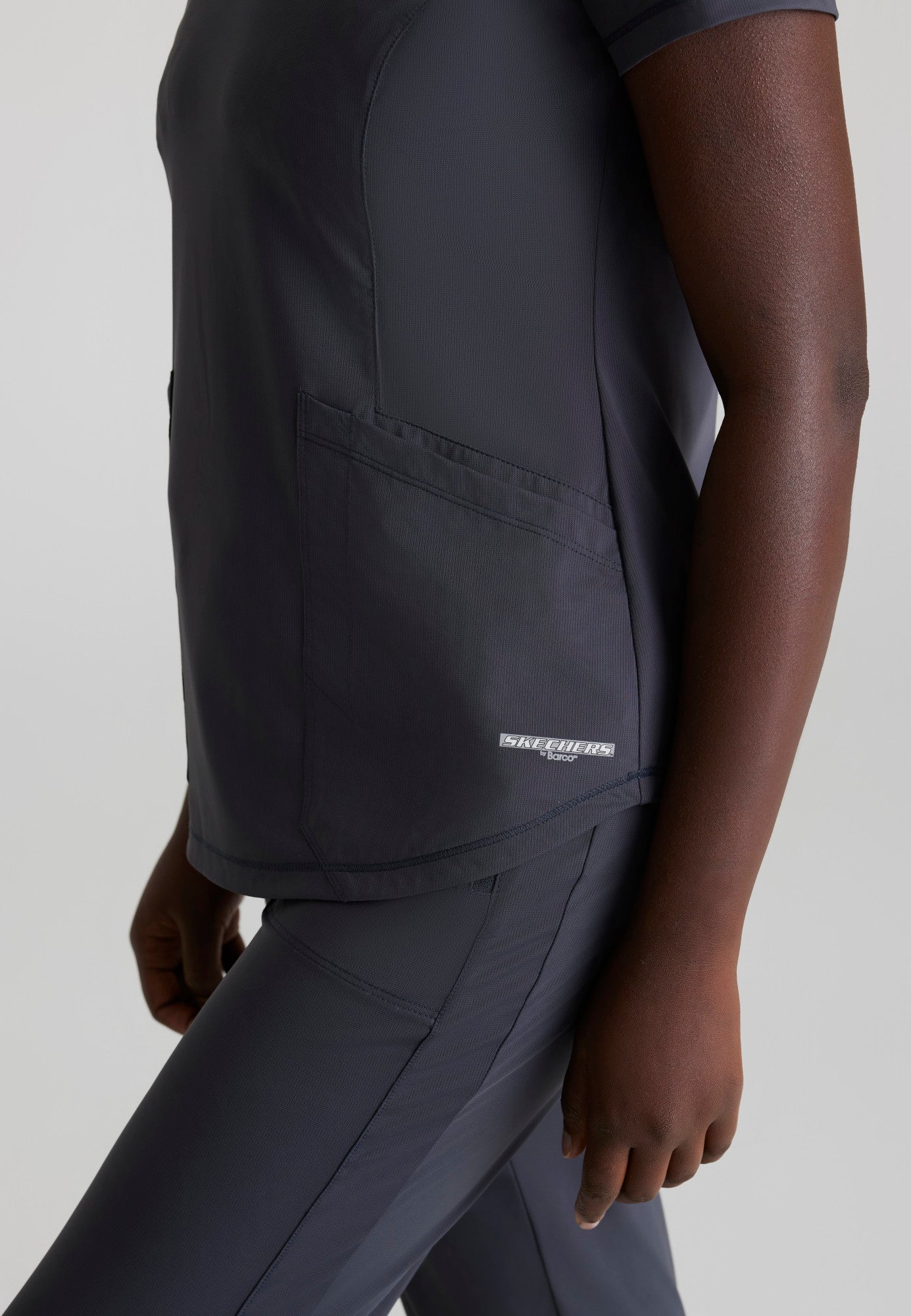 Serene Knit Top - Pewter - Jen's Scrubs