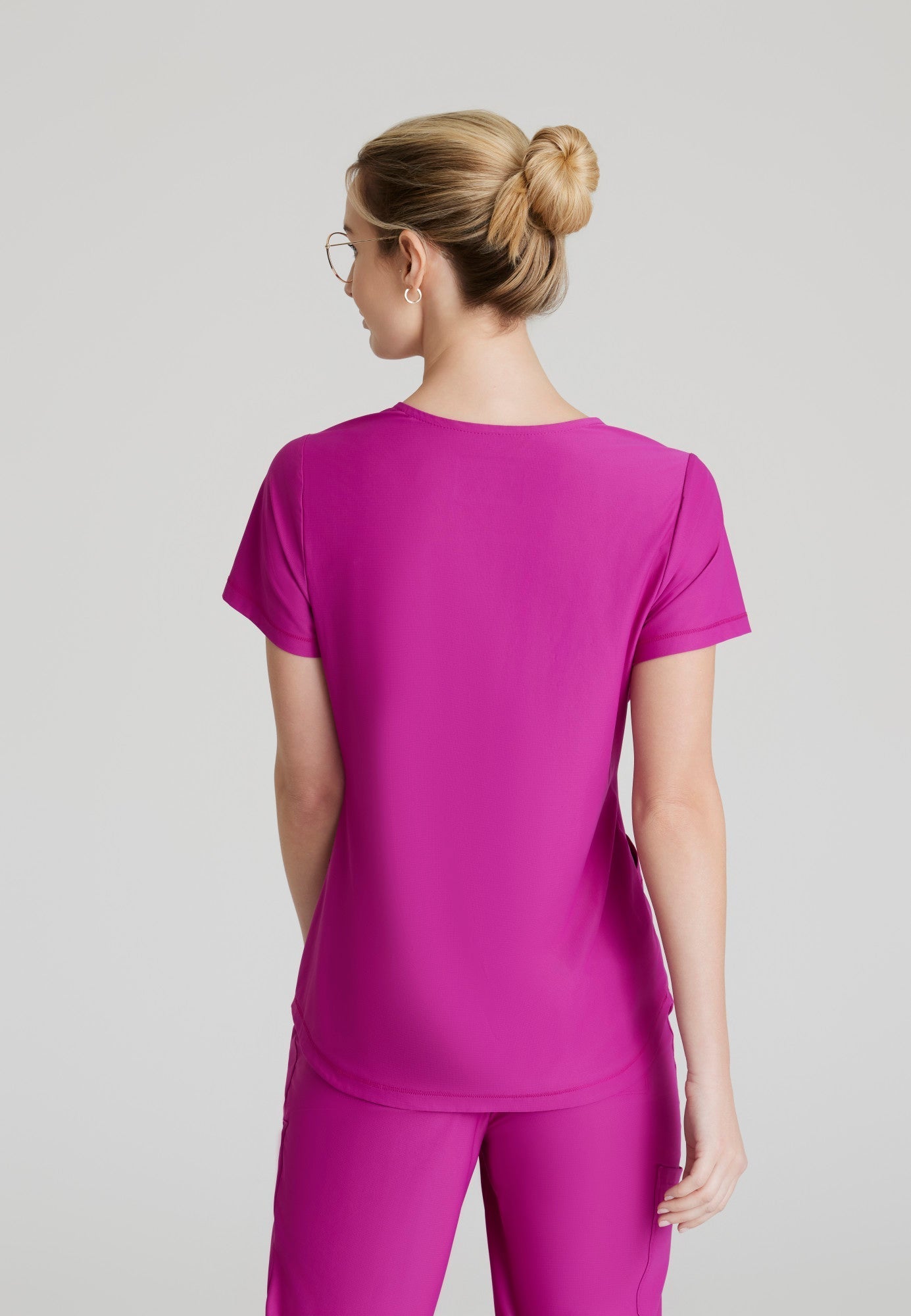 Serene Knit Top - Deep Magenta - Jen's Scrubs