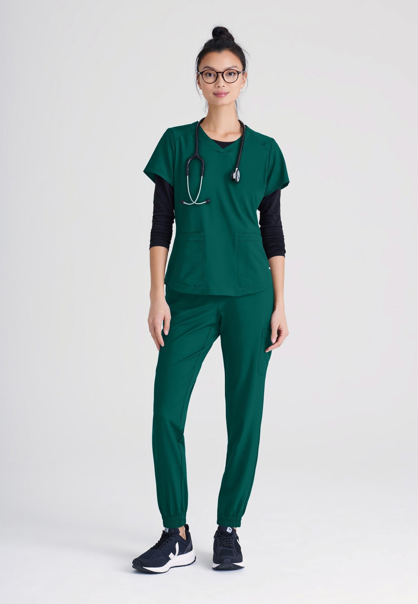 Rhythm Top - Hunter Green - Jen's Scrubs