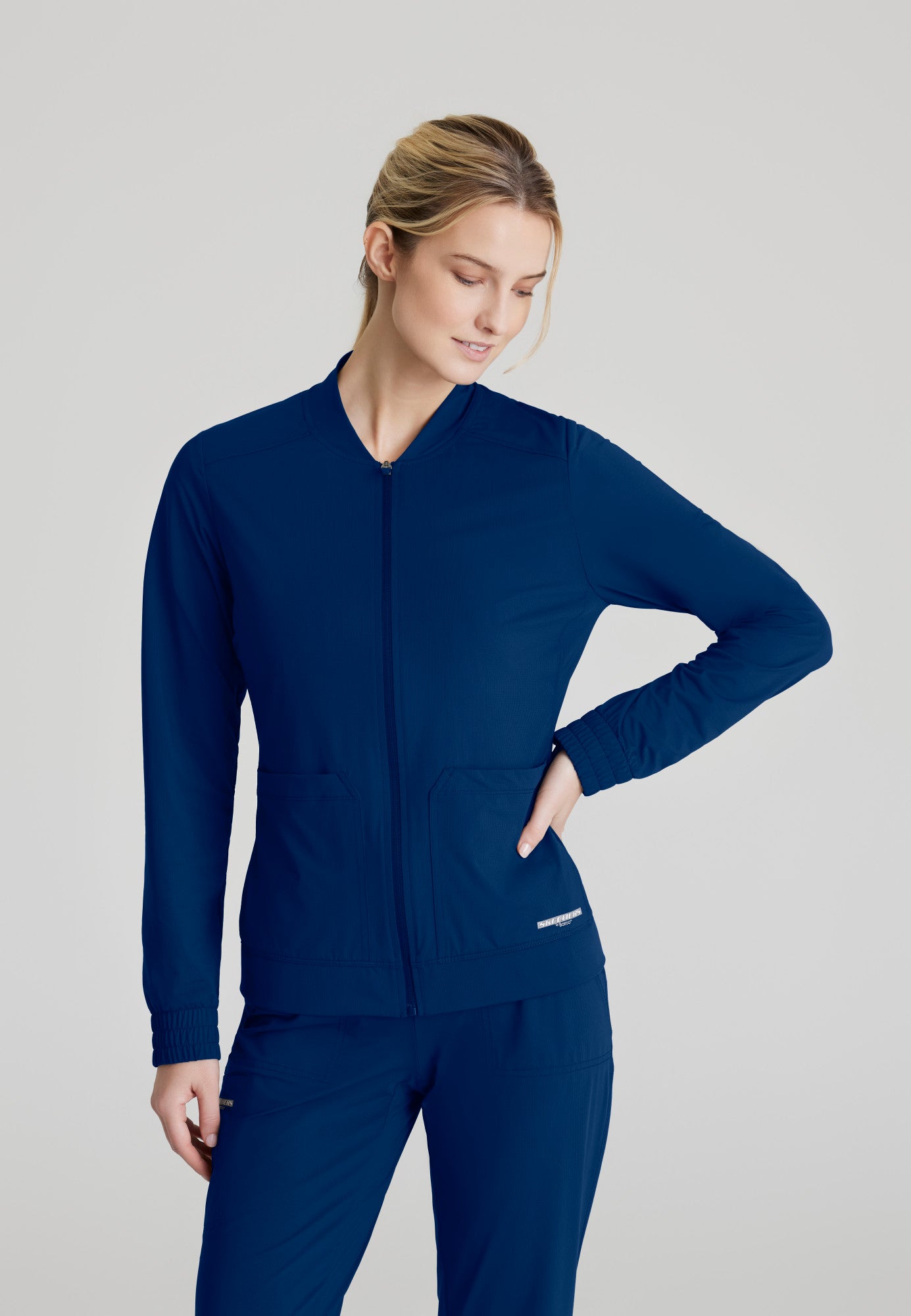 Contour Knit Warm-Up - Navy - Jen's Scrubs