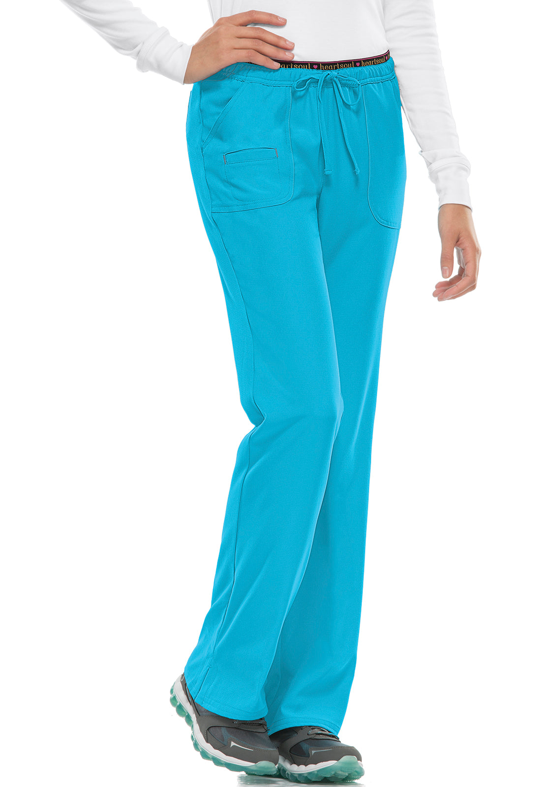 Women's Low Rise Drawstring Pant - Turquoise