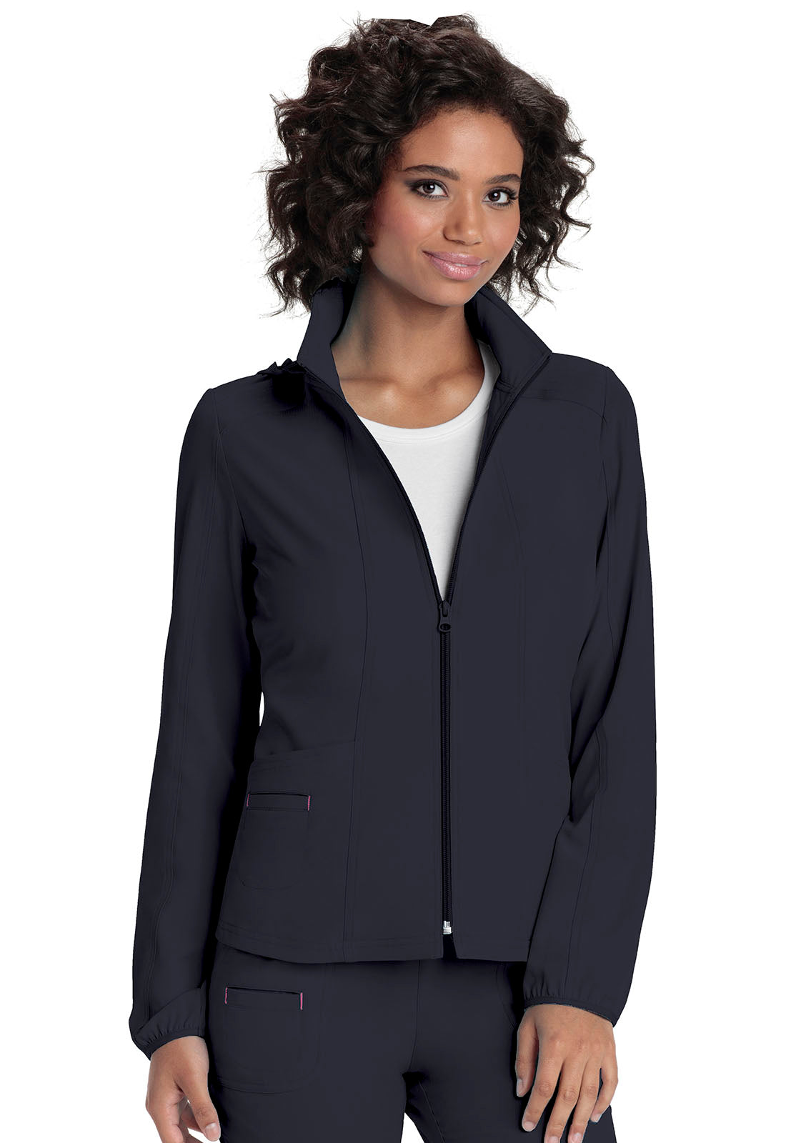 Women's Zip Front Warm-Up Jacket - Pewter
