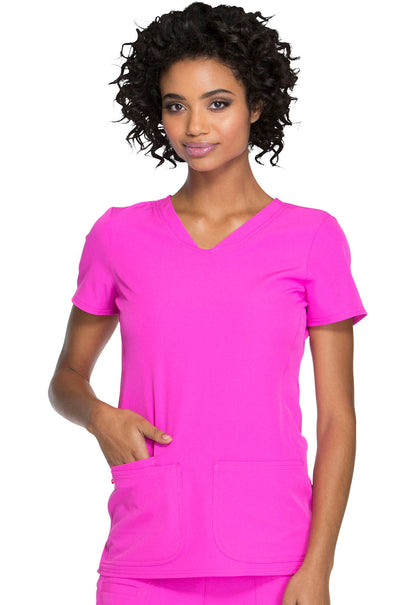Women's Shaped V-Neck Top - Glam Fuschia