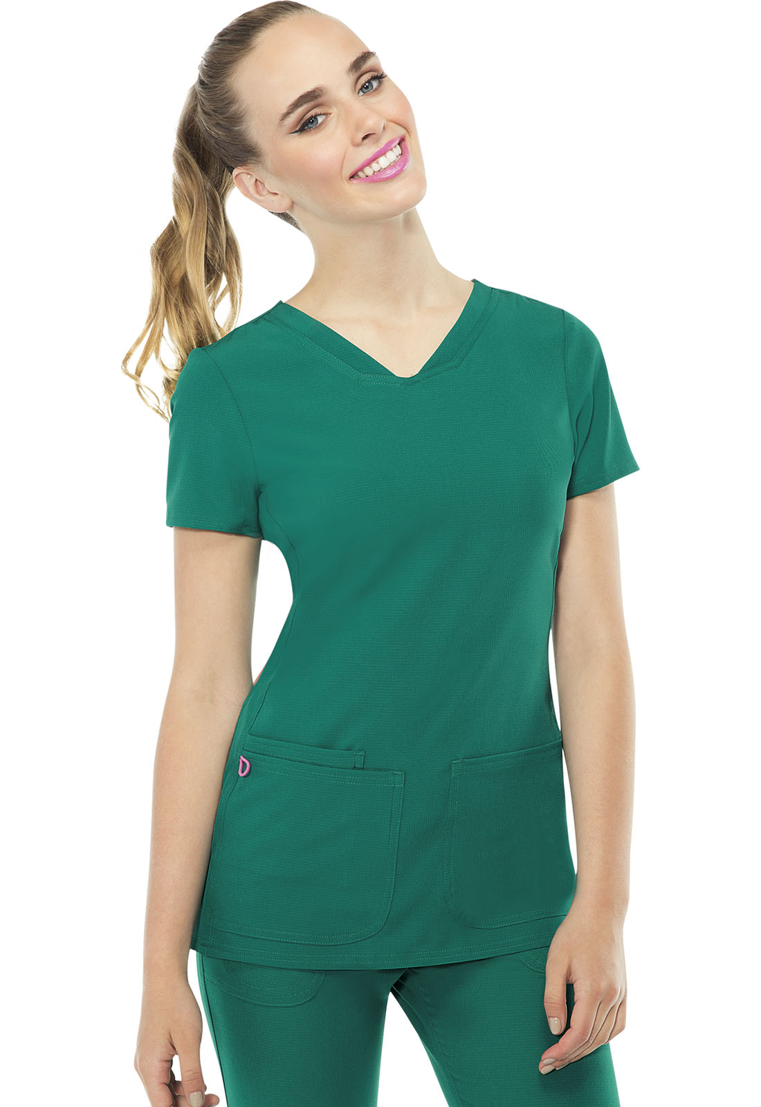 Women's Shaped V-Neck Top - Hunter Green