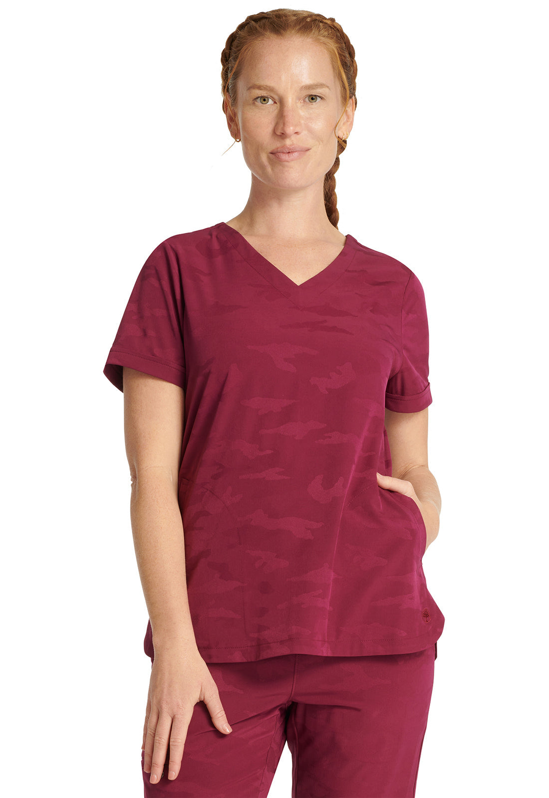 Women's Joy Camo Top - Wine