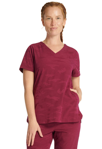 Women's Joy Camo Top - Wine