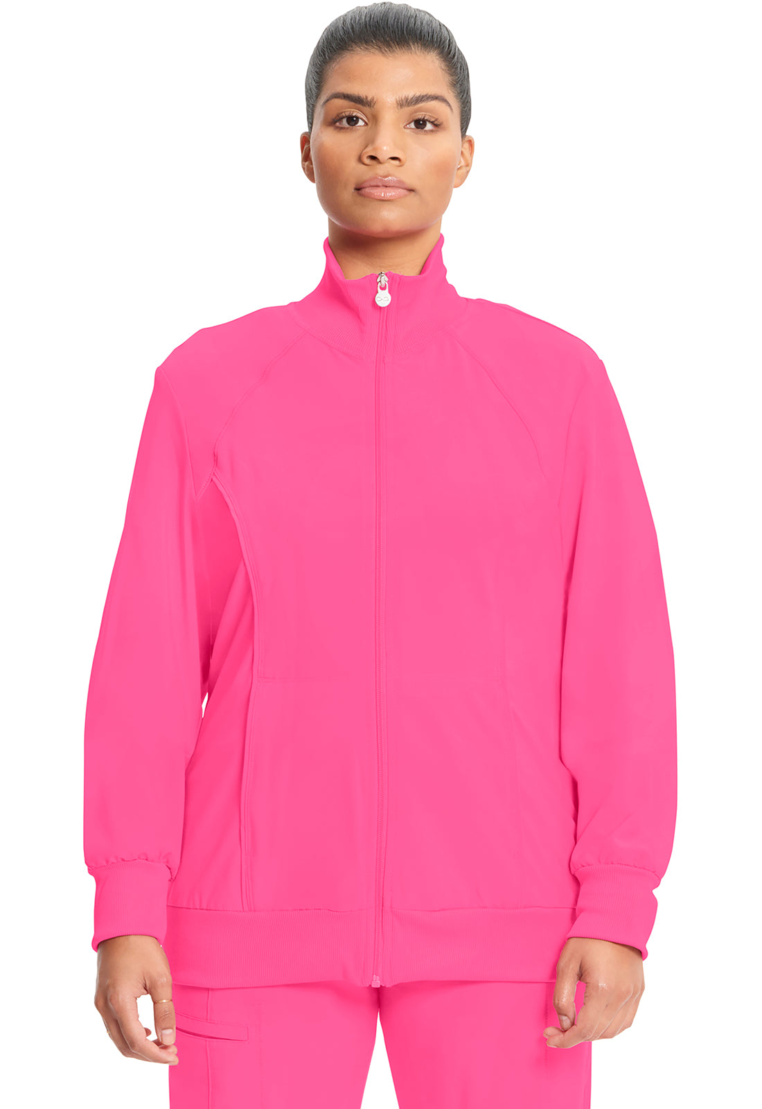 Women's Zip Front Jacket - Carmine Pink