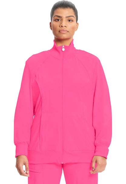 Women's Zip Front Jacket - Carmine Pink