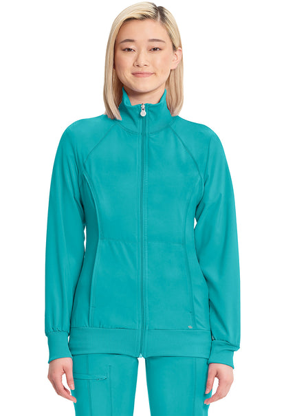 Women's Zip Front Jacket - Teal Blue