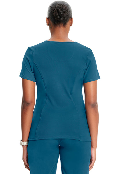 Women's Round Neck Top - Caribbean Blue