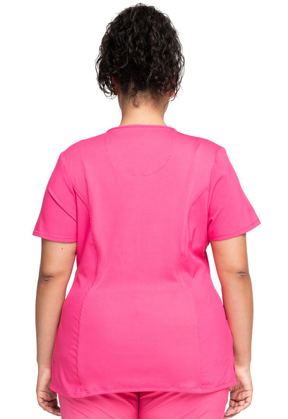 Women's Round Neck Top - Carmine Pink