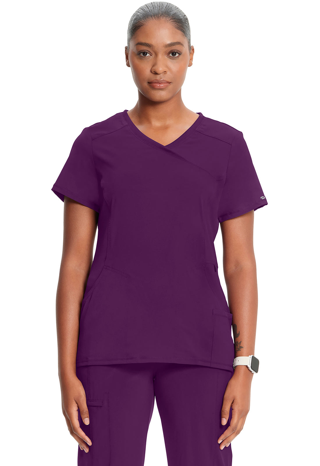 Women's Round Neck Top - Eggplant