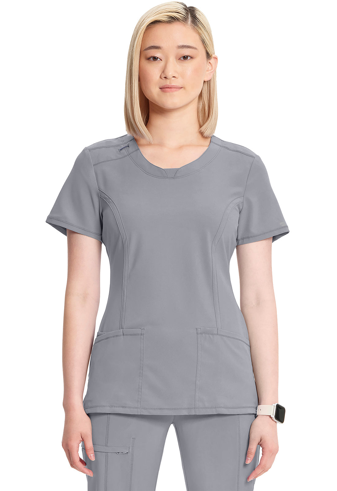 Women's Round Neck Top - Grey