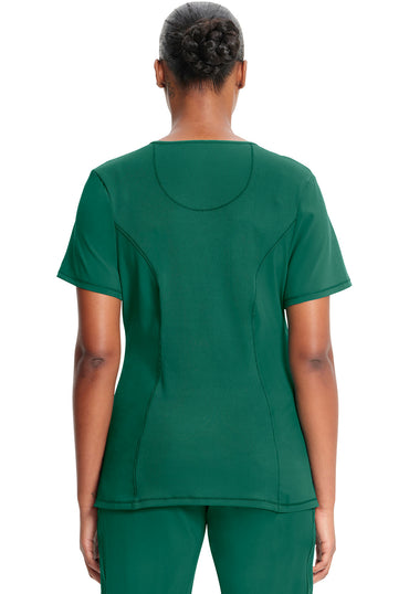 Women's Round Neck Top - Hunter Green