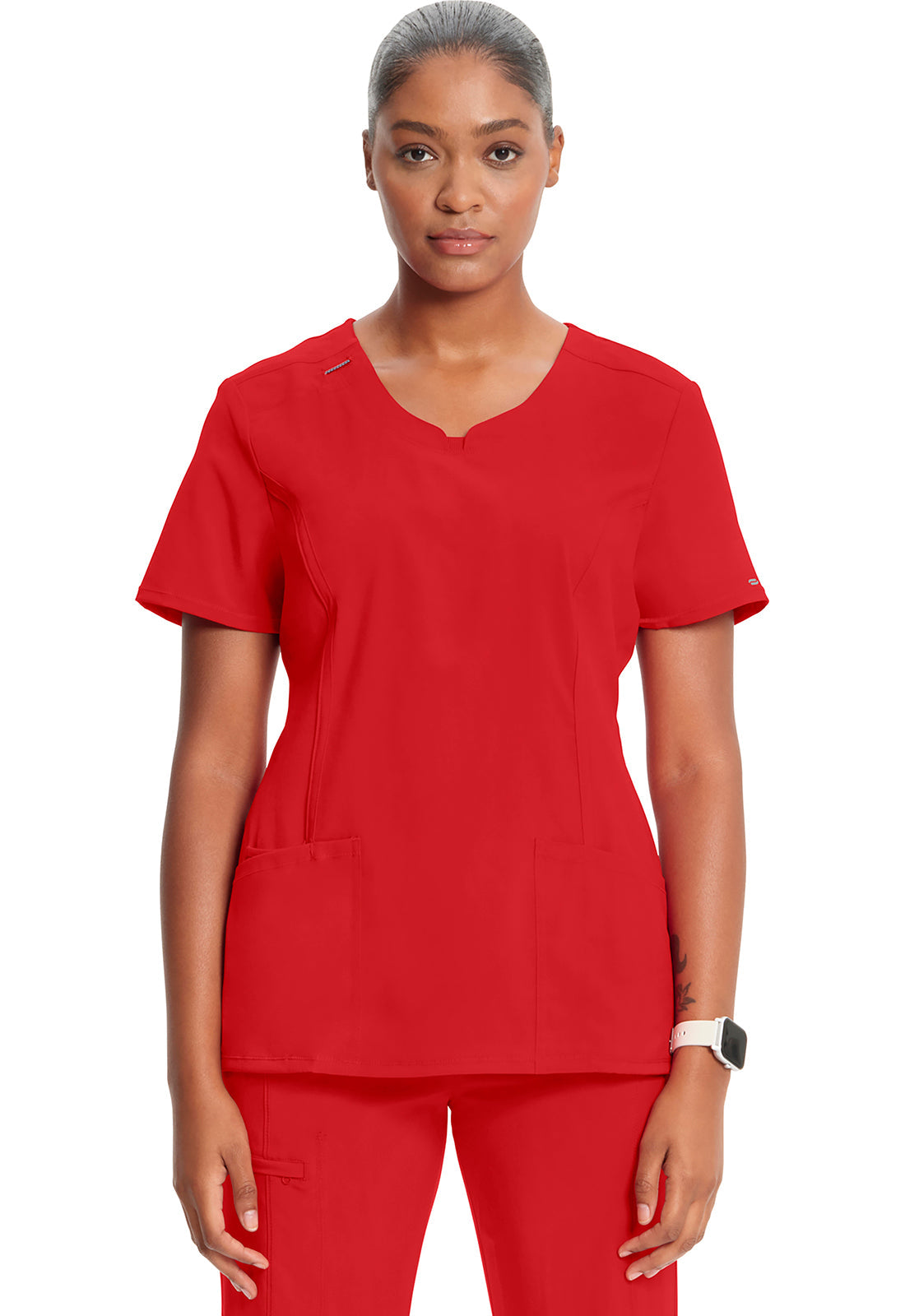 Women's Round Neck Top - Red