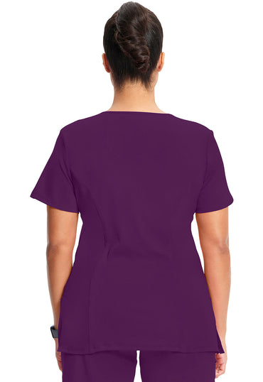 Women's Mock Wrap Top - Eggplant
