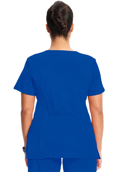 Women's Mock Wrap Top - Galaxy Blue