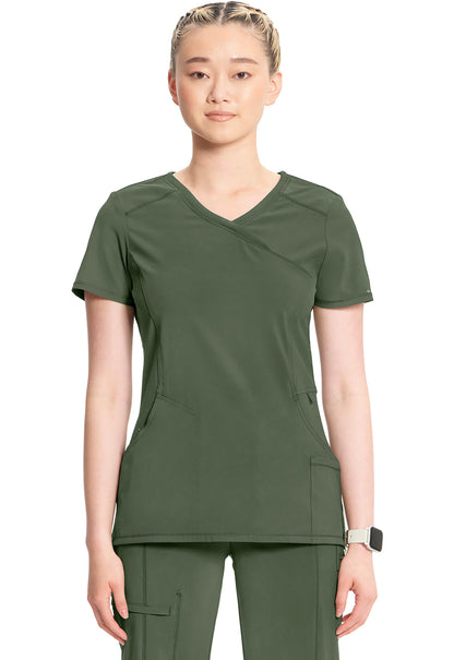 Women's Mock Wrap Top - Olive