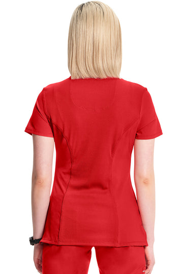 Women's Mock Wrap Top - Red
