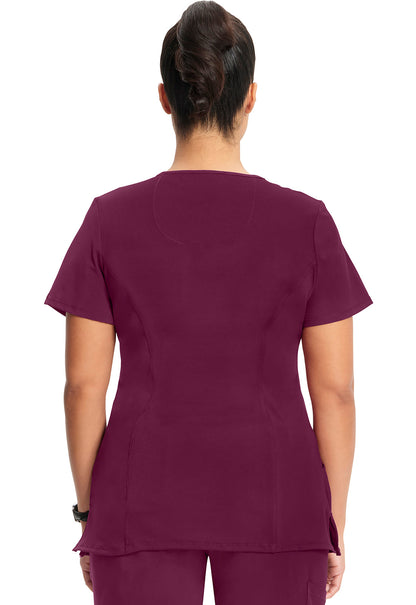 Women's Mock Wrap Top - Wine