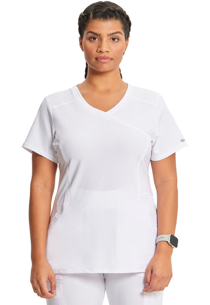 Women's Mock Wrap Top - White