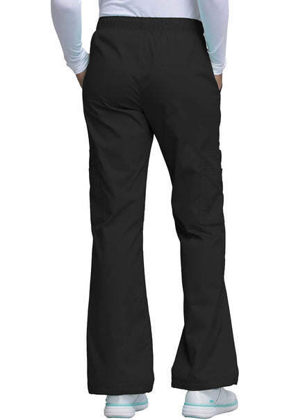 Women's Mid Rise Pull-On Cargo Pant - Black