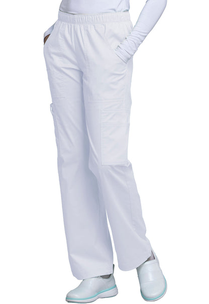Women's Mid Rise Pull-On Cargo Pant - White