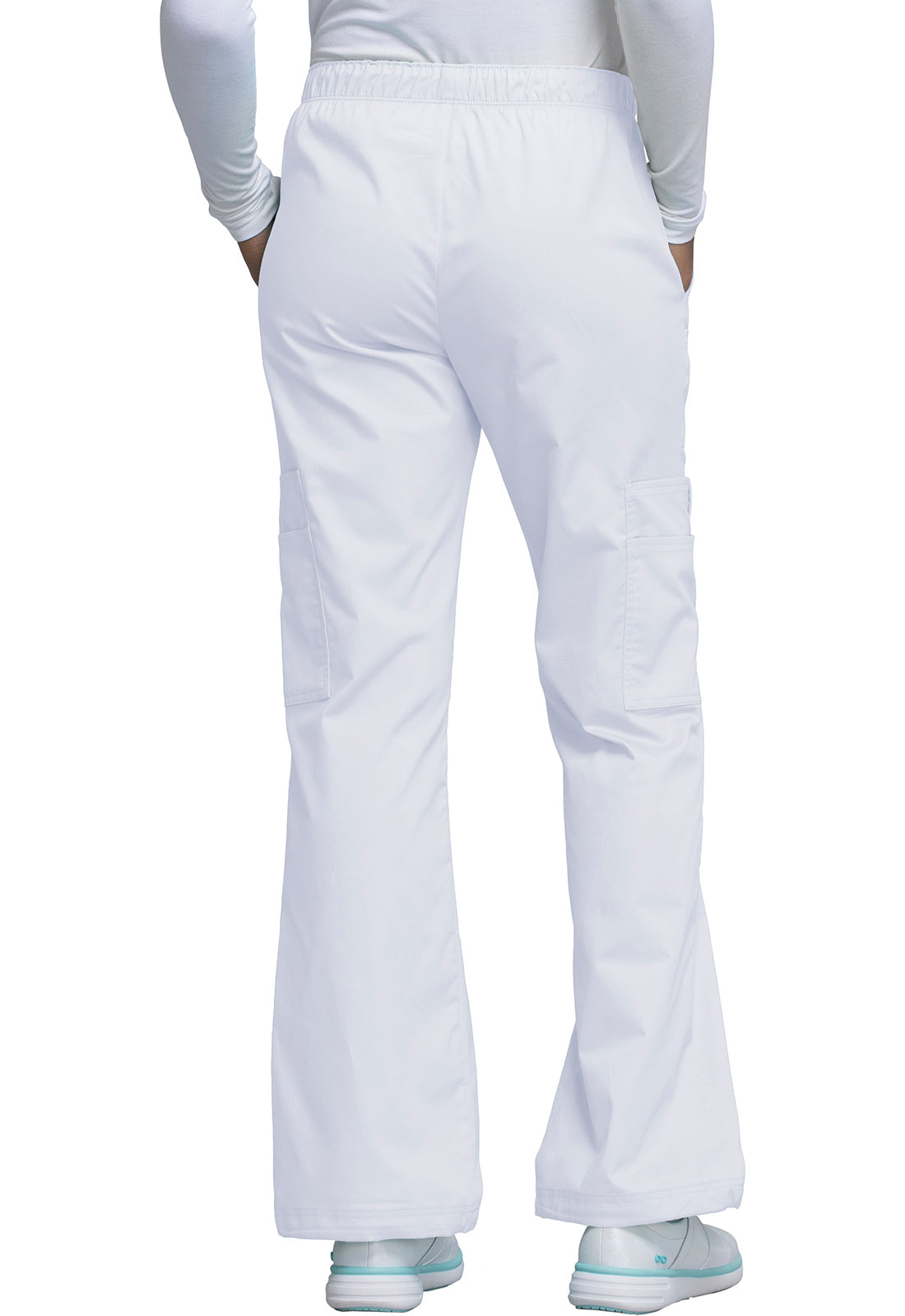 Women's Mid Rise Pull-On Cargo Pant - White