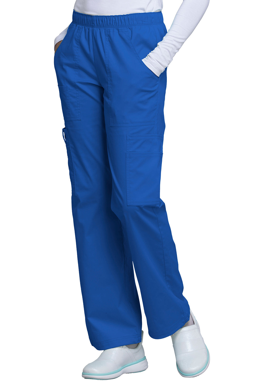 Women's Mid Rise Pull-On Cargo Pant - Royal