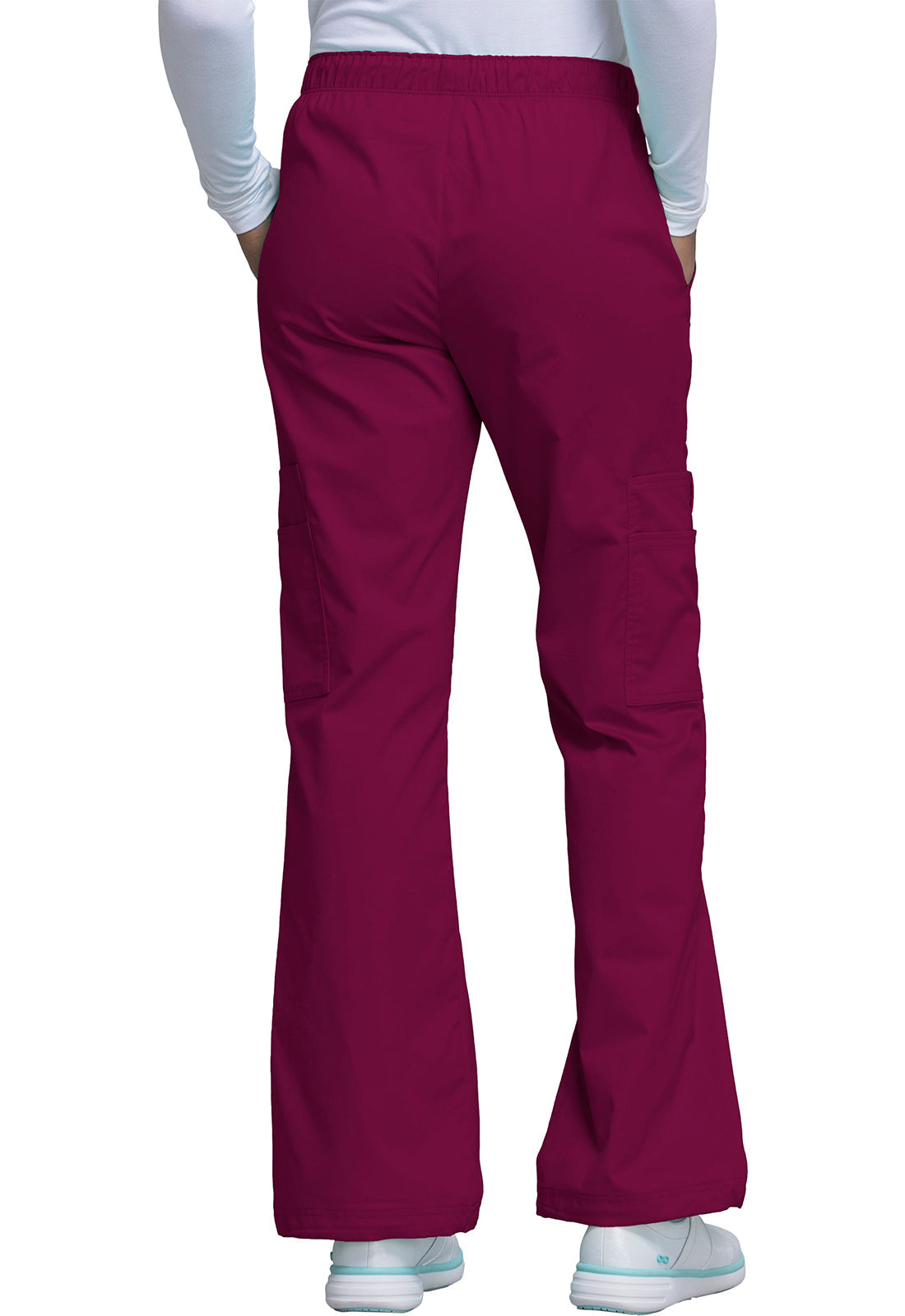 Women's Mid Rise Pull-On Cargo Pant - Wine