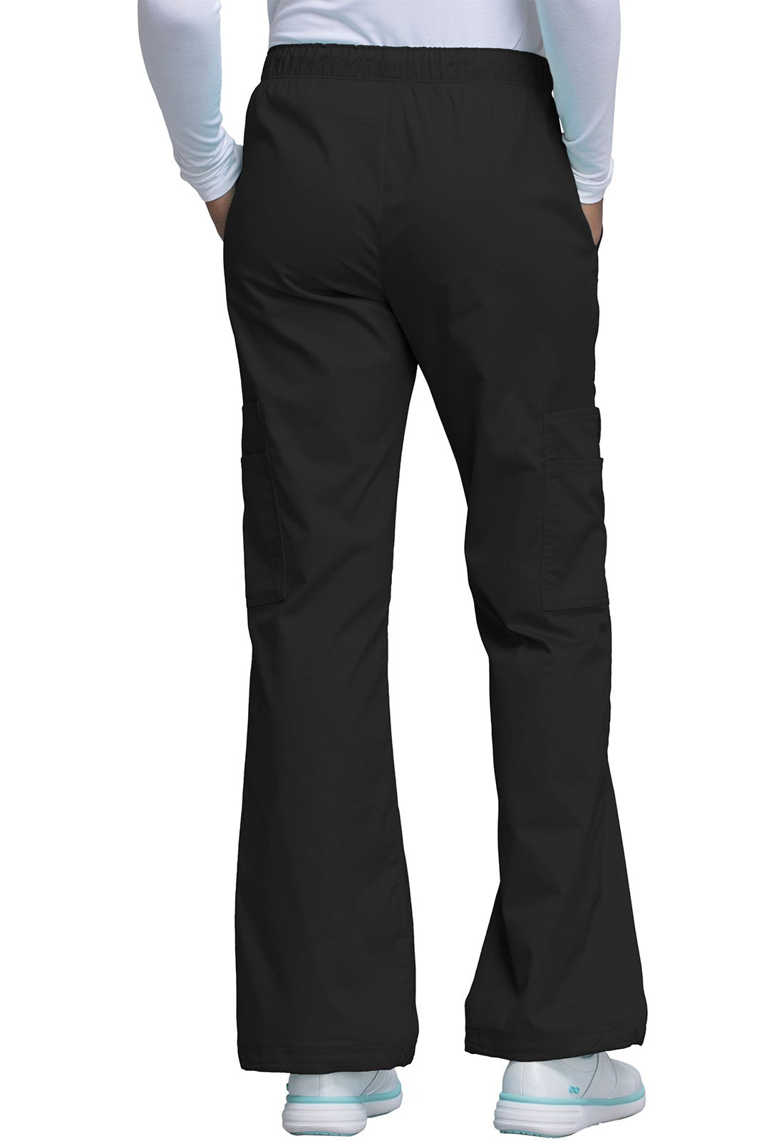 Women's Mid Rise Pull-On Cargo Pant - Black
