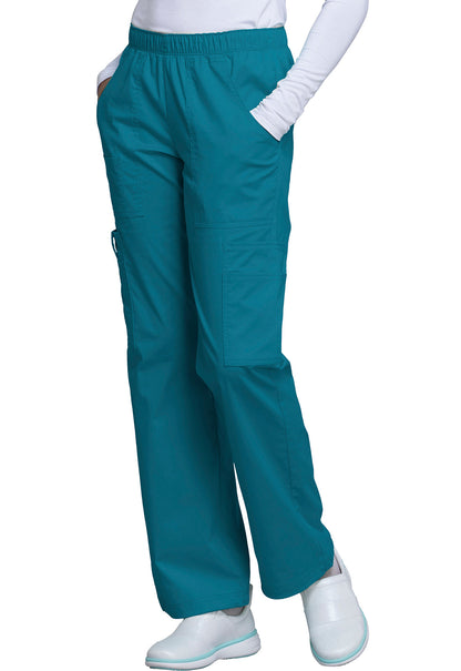 Women's Mid Rise Pull-On Cargo Pant - Caribbean Blue