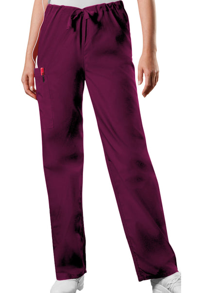 Unisex Unisex Drawstring Cargo Pant - Wine