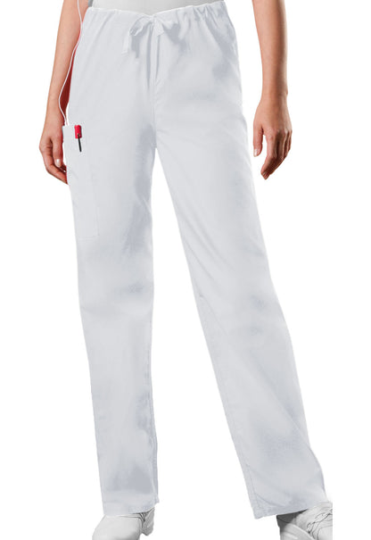 Unisex Unisex Drawstring Cargo Pant - White