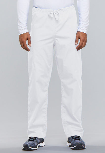 Unisex Unisex Drawstring Cargo Pant - White