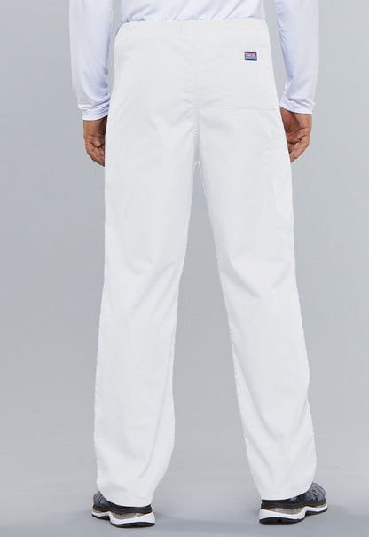 Unisex Unisex Drawstring Cargo Pant - White